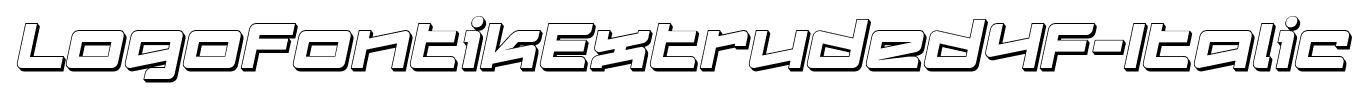 LogofontikExtruded4F-Italic font